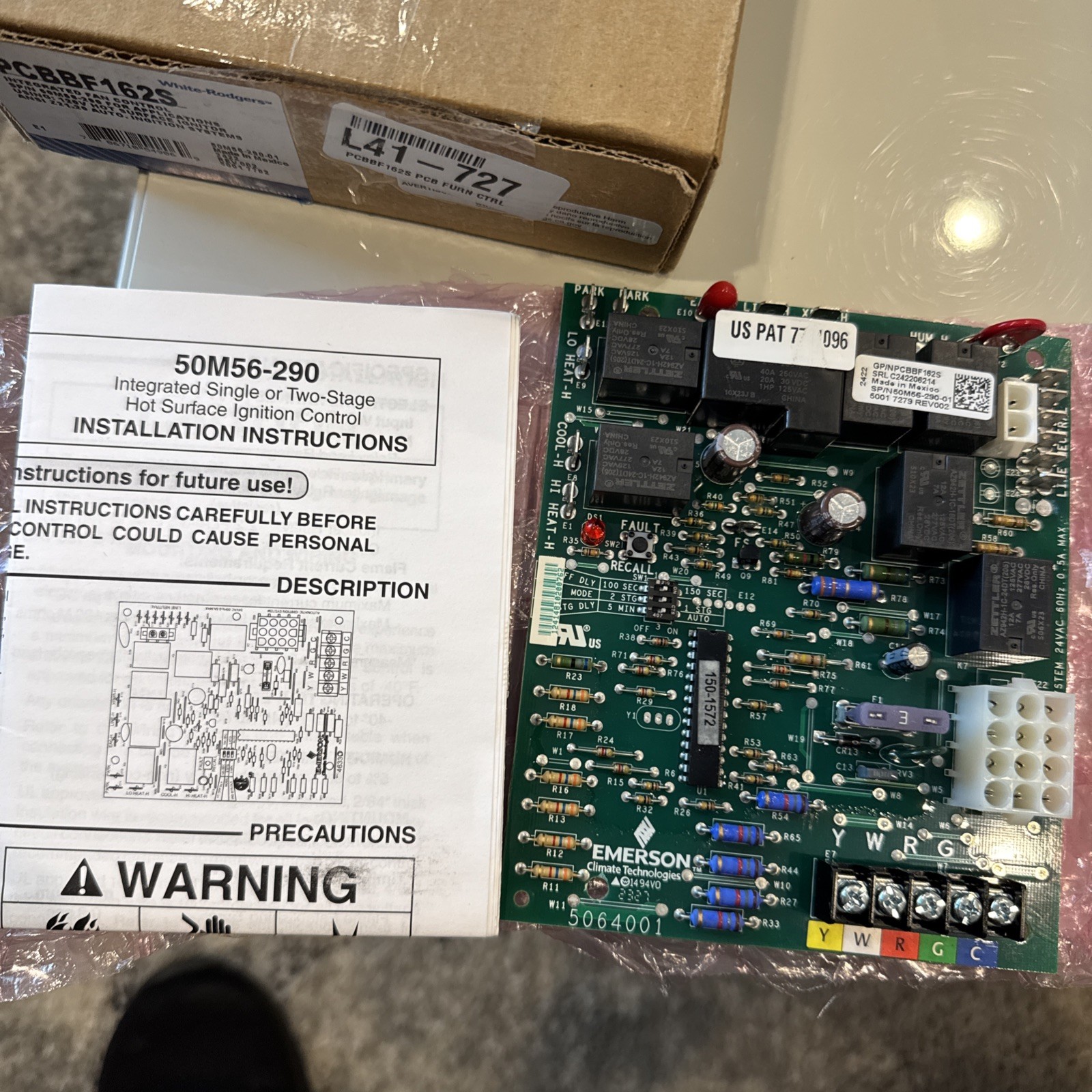 NEW OEM Goodman Control Board White Rodgers Emerson 50M56-290 PCBBF162S