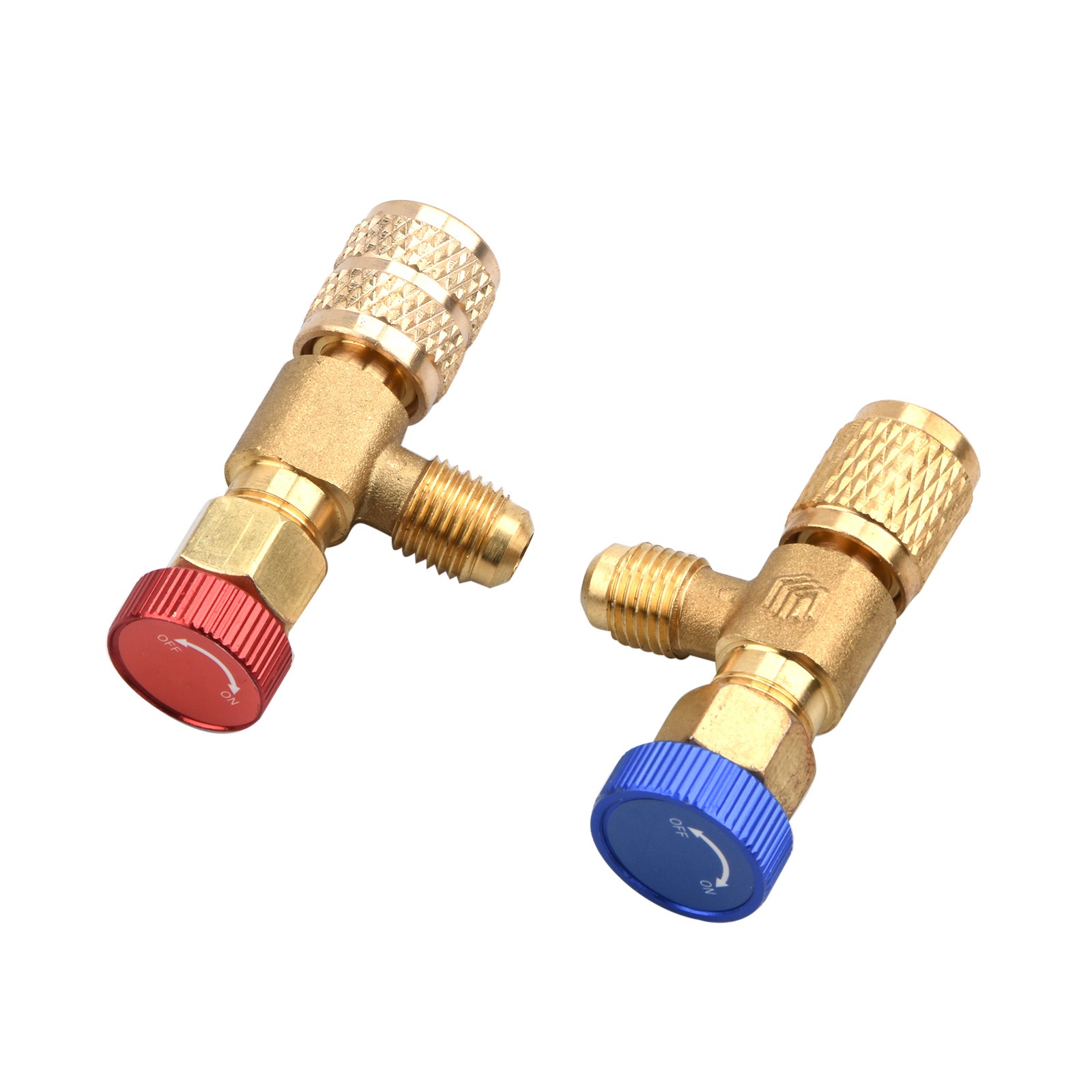 2pcs 1/4in-5/16in (R410), 1/4in-1/4in (R22) air conditioner safety valve