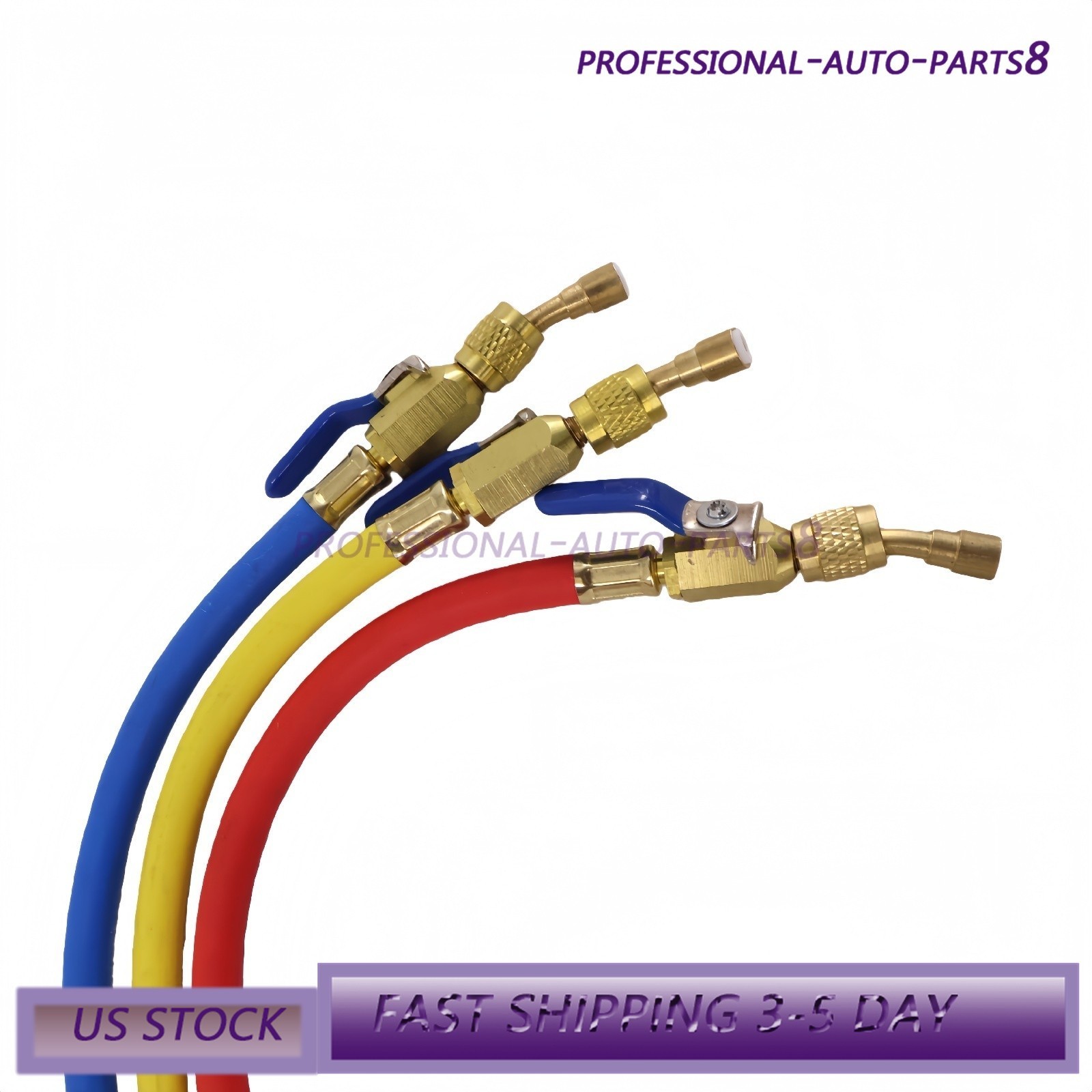 For R-410A Refrige 3Pack 29986 Plus II 1/4″ Hose with Compact Ball Valve 72″ USA