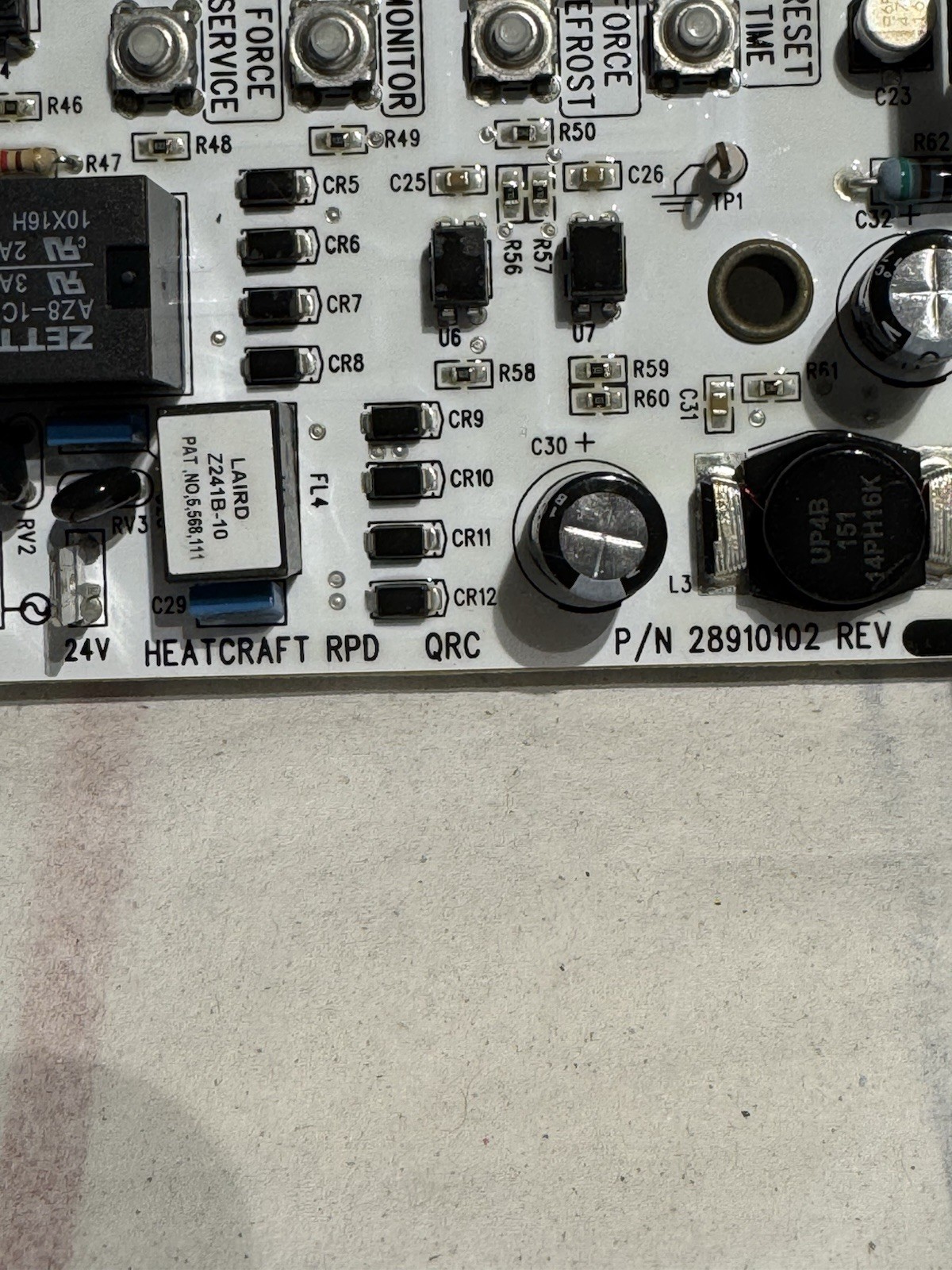 QRC HEATCRAFT evaporator electronic Control Board RPD QRC. P/N 28910102
