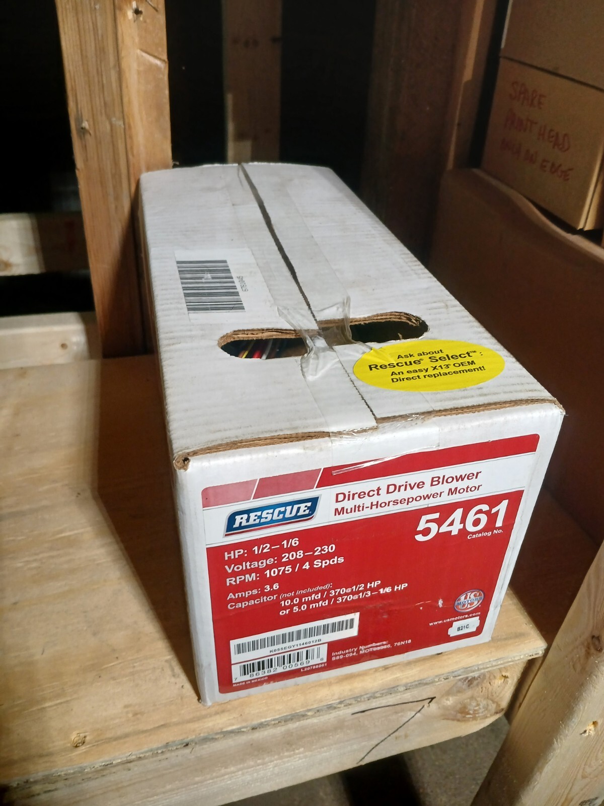US Motors Rescue 1/2-1/6 hp 1075 rpm, 6 poles, 1 shaft, OPAO Enclosure, 4 speed,