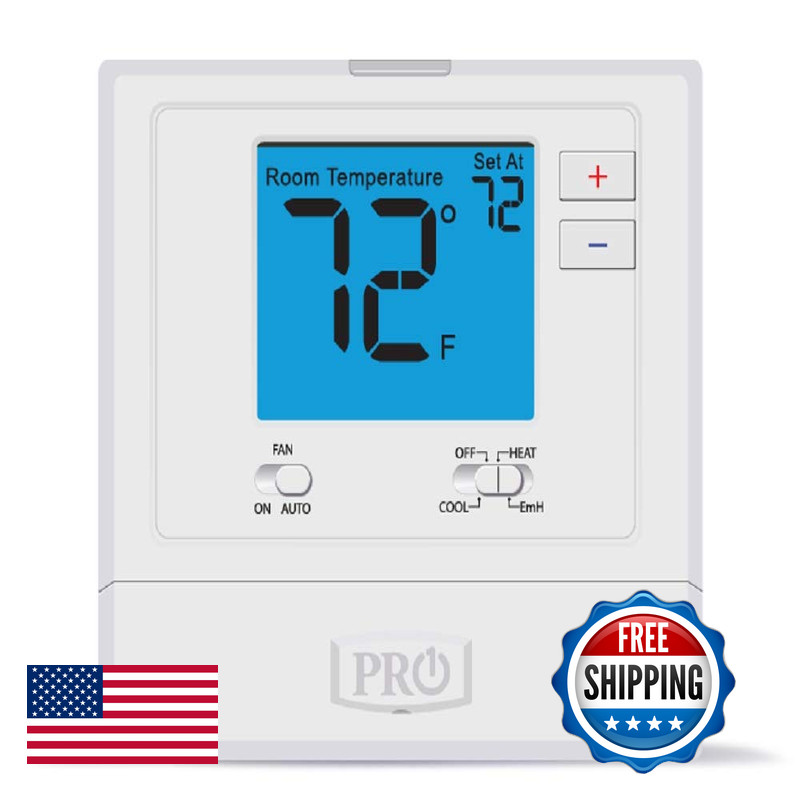 Pro1 Iaq Pro1 T721 Non-Programmable 2H/1C Heat Pump Thermostat Blue