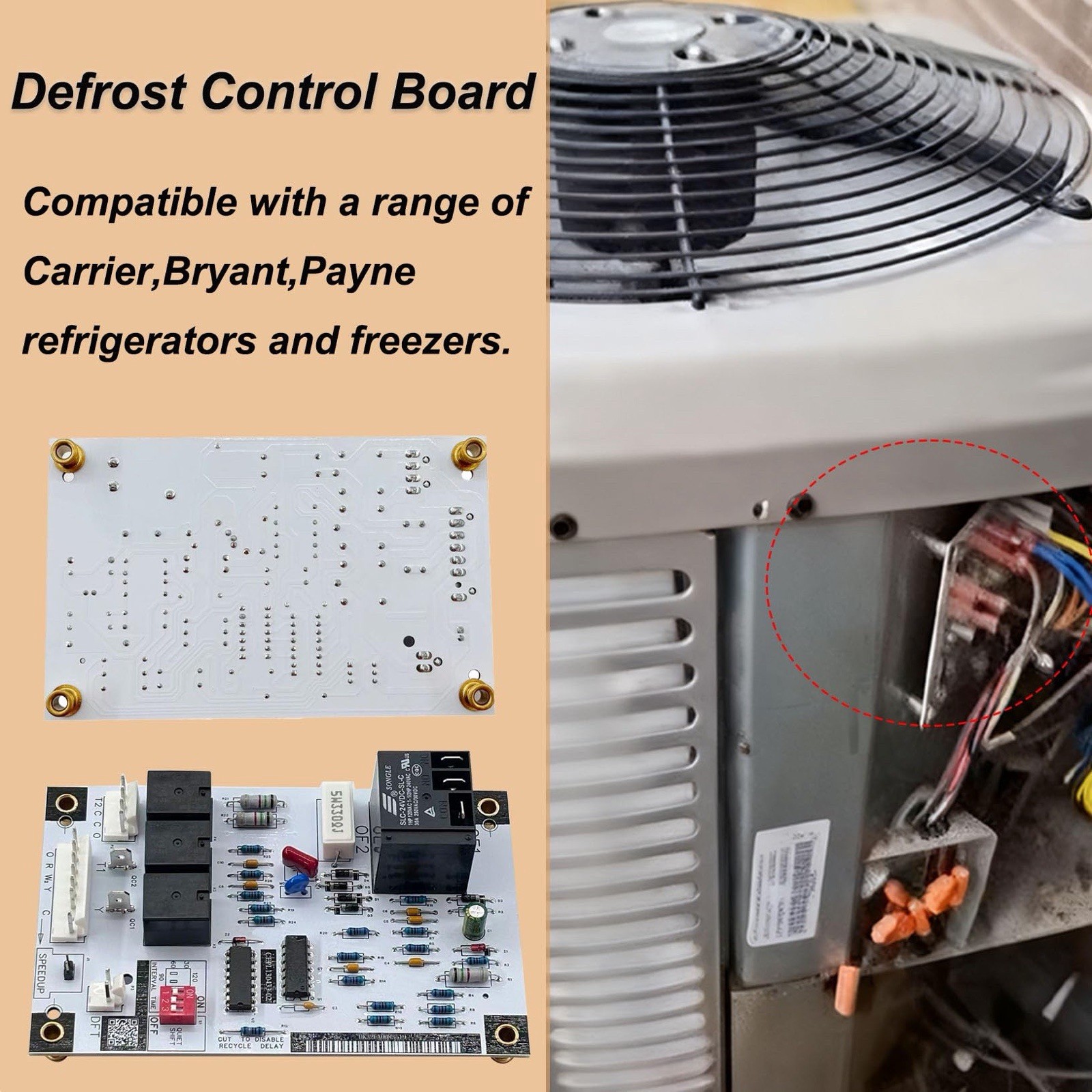 HK32EA003 HK32EA008 Defrost Control Board Replacement for Carrier Bryant Payne