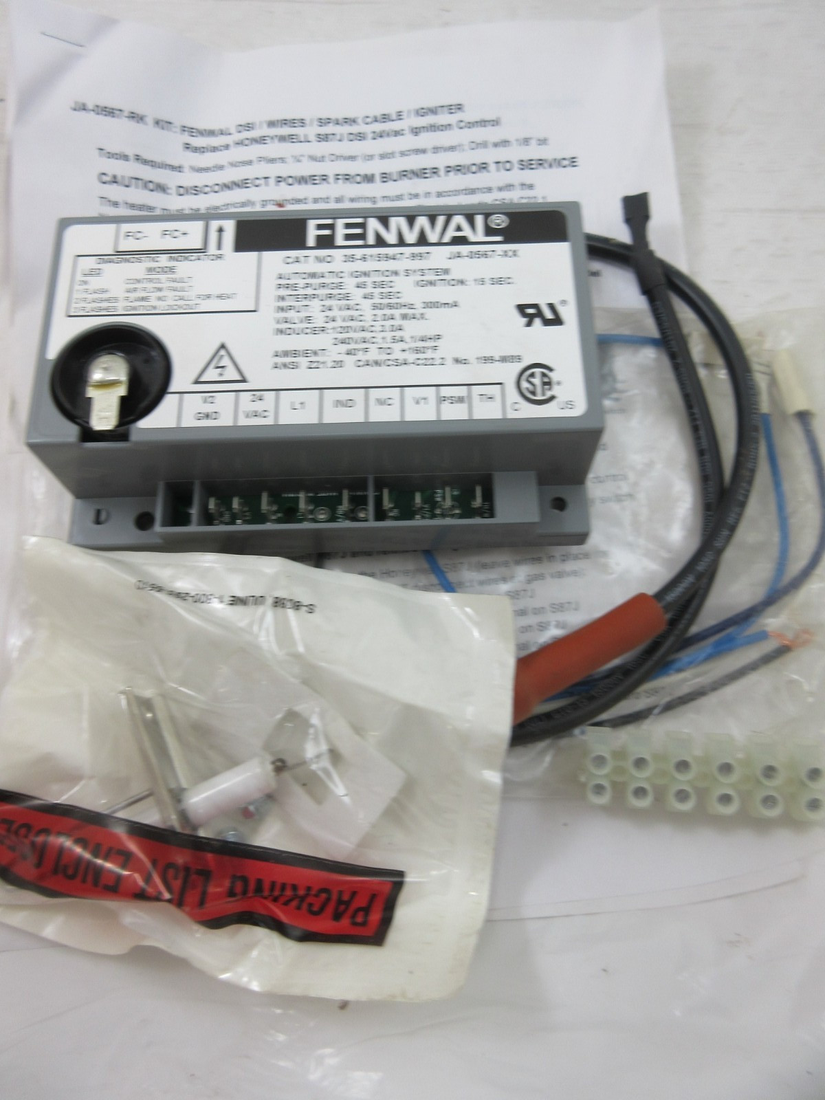 FENWALL 35-615947-997 SCHWANK INFRASAVE JA-0567-RK TUBE HEATER IGNITION MODULE