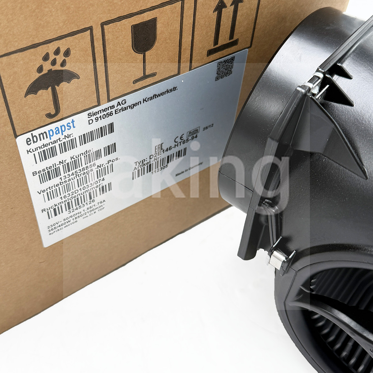 Brand New 1pcs D2E146-HT65-94 Cooling fan 230V 50/60Hz 1.55/175A 3.55/400W