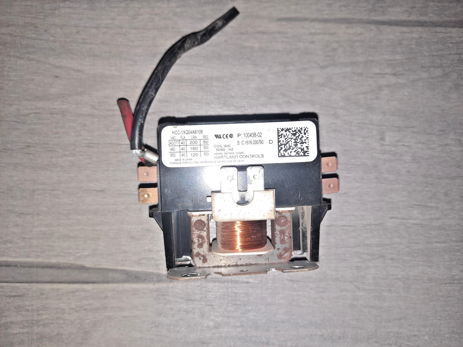 HCC-1XQ04AB106 HARTLAND CONTROLS CONTACTOR 100438-02 (AB 1366) F2