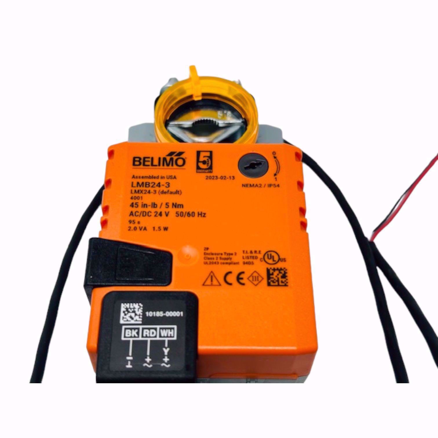 BELIMO LMB24-3 Motor,Actuator, Rotary, 45 in-lb, On/Off/Float, 24Vac, 24Vdc