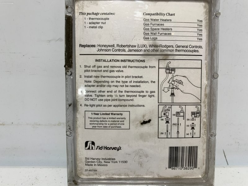 Sid Harvey G330-2 Thermocouple 30″ Universal Replacement