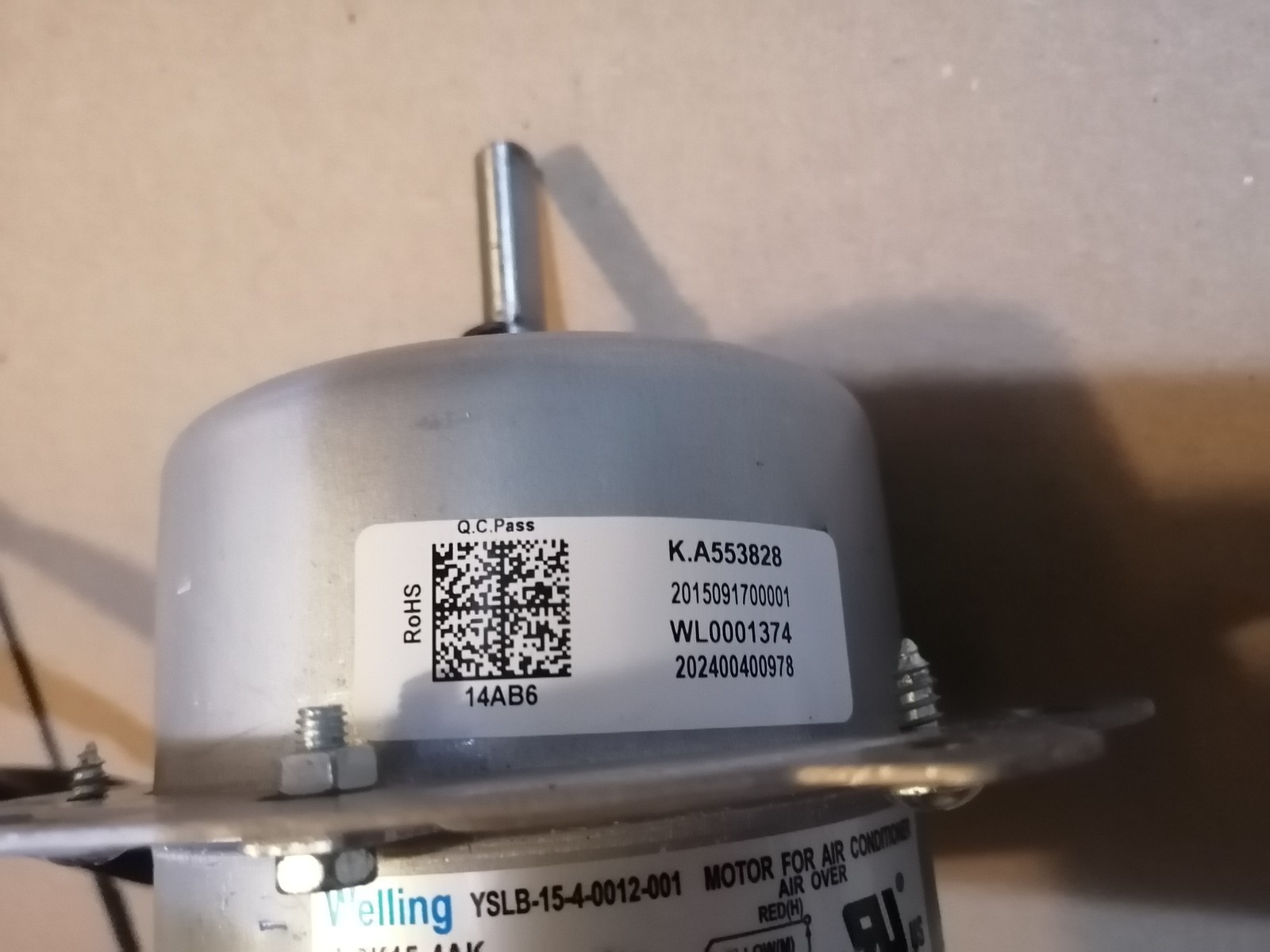 Welling Portable Air Conditioner Fan Motor YDK15-4AK/201509170001