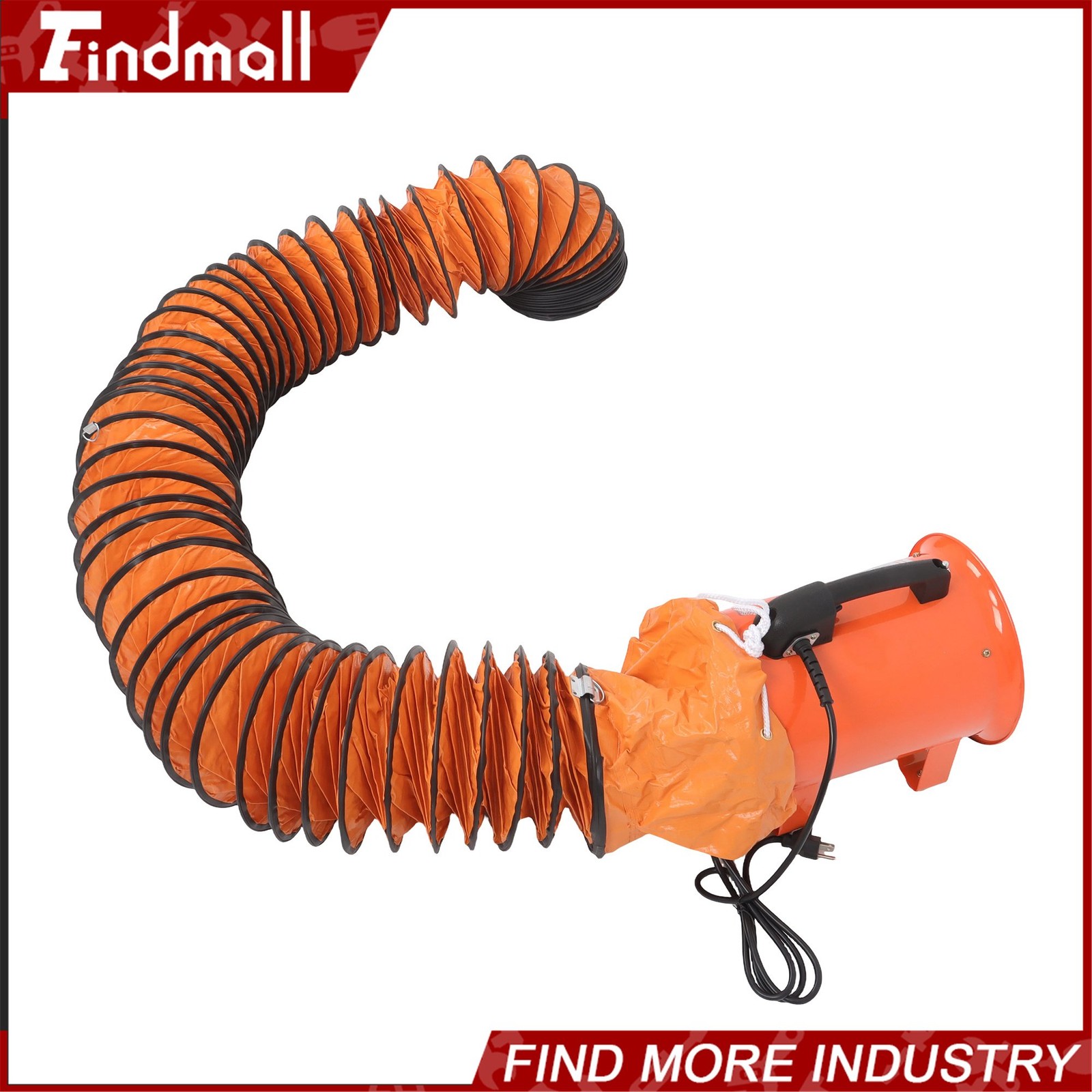 Findmall 8 Inch Portable Blower Fan 180W 900CFM 3450RPM with 33 Ft Duct Hose