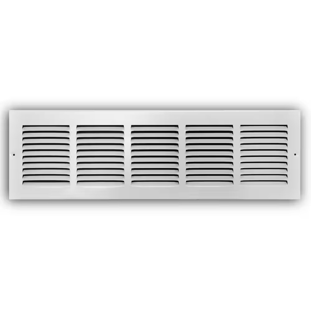 24 In. X 6 In. Steel Return Air Grille in White