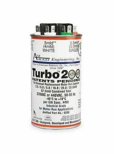 Mars 12200 Turbo 200&reg; Universal Capacitor – 2.5-67.5 MFD –