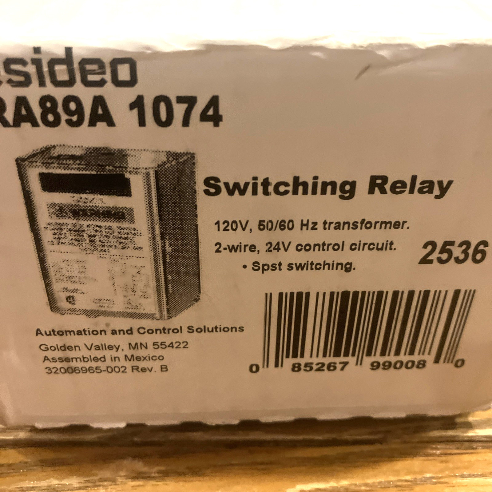 Honeywell RA89A1074, 24 V Switching Relay Control Circuit | 120V | Free Ship!