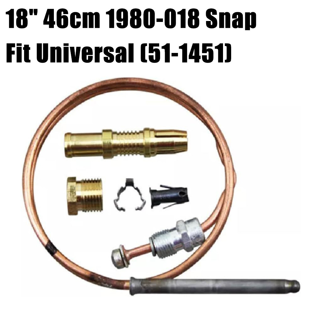 For Robertshaw Thermocouple 18″ 46cm 1980-018 Snap Fit Universal (51-1451)