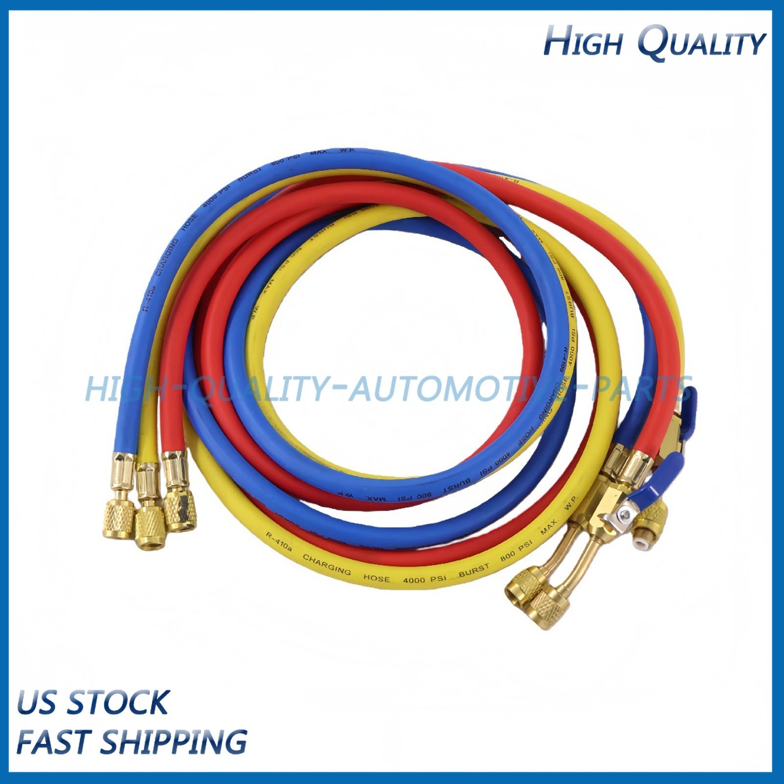 For R-410A Refrige 3Pack 29986 Plus II 1/4″ Hose with Compact Ball Valve 72″ NEW