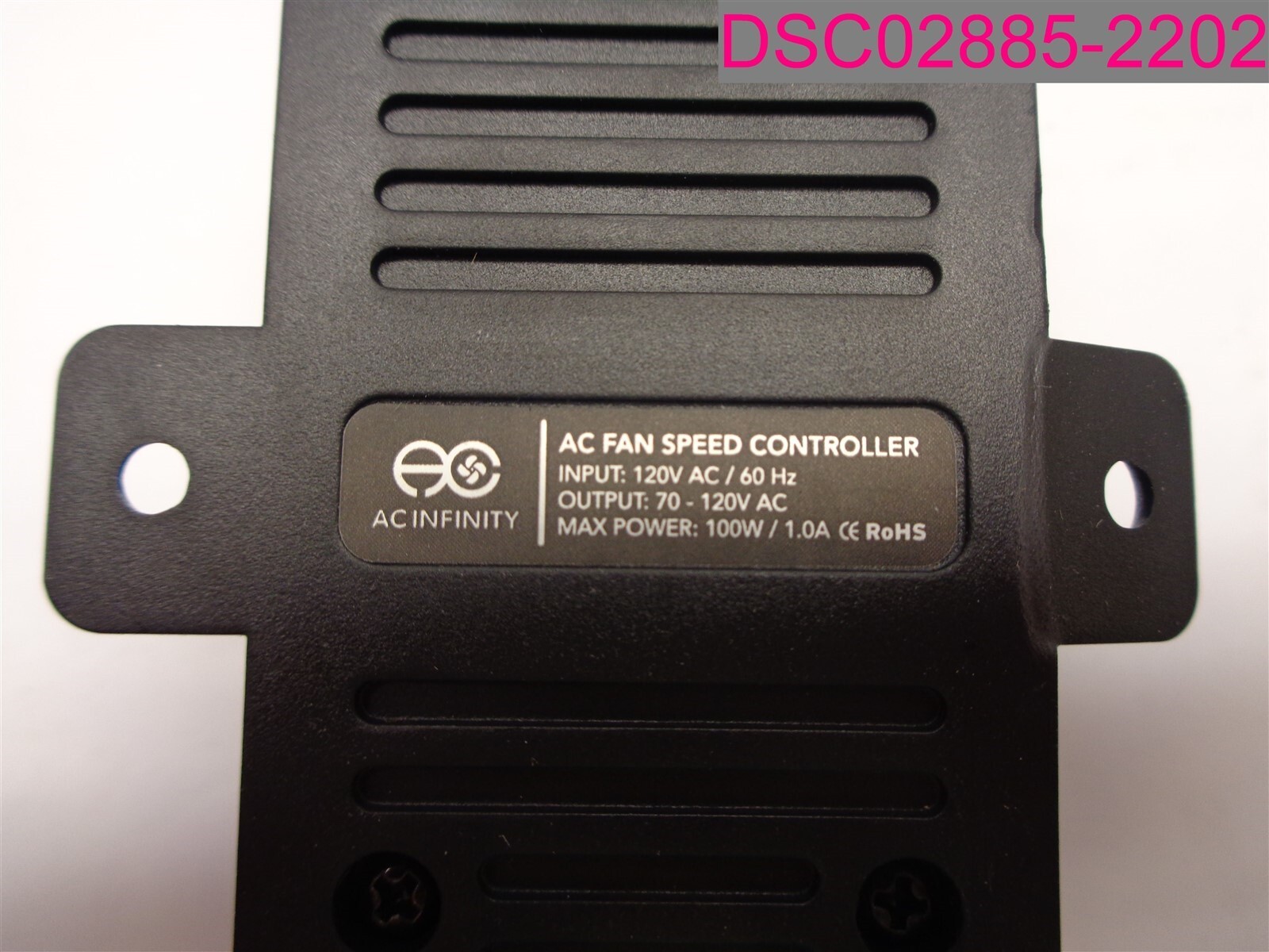 Bent; AC Infinity Raxial Series Booster Fact Duct 8″ AC-RXS8 w/ Speed Controller