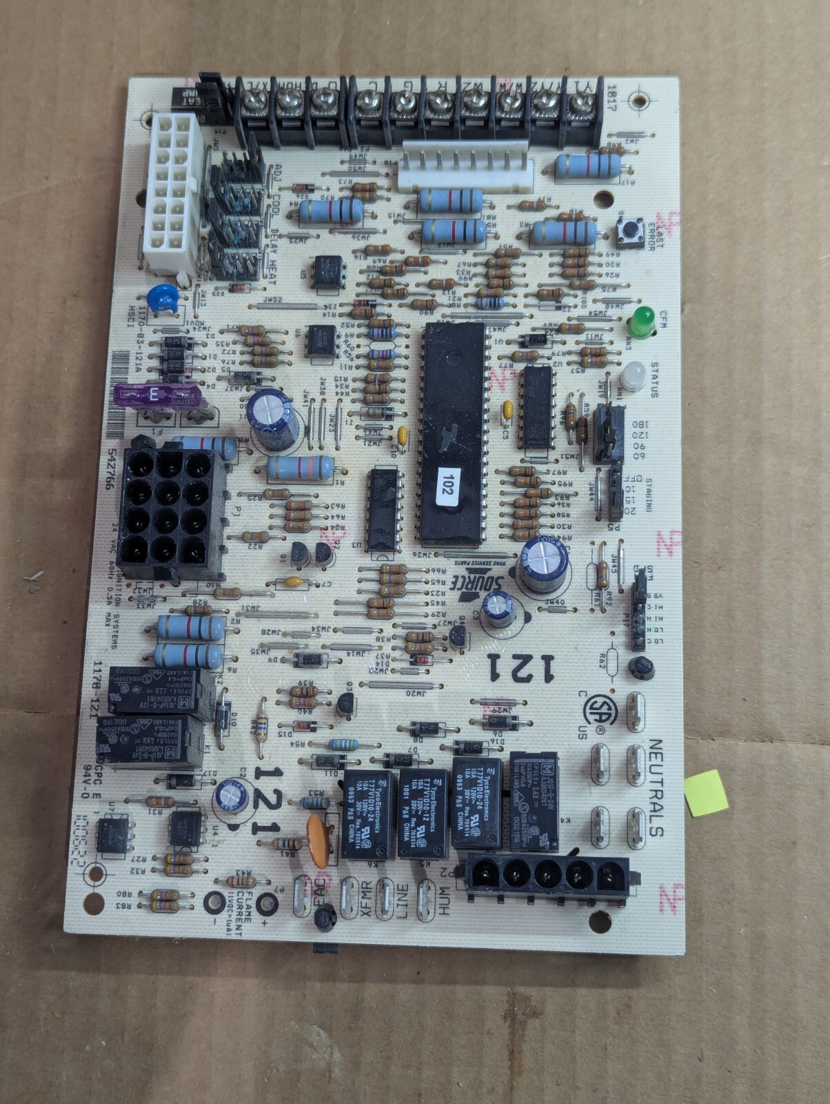 York 1170-121, 1170-83-121A OEM Furnace Control Board Tested