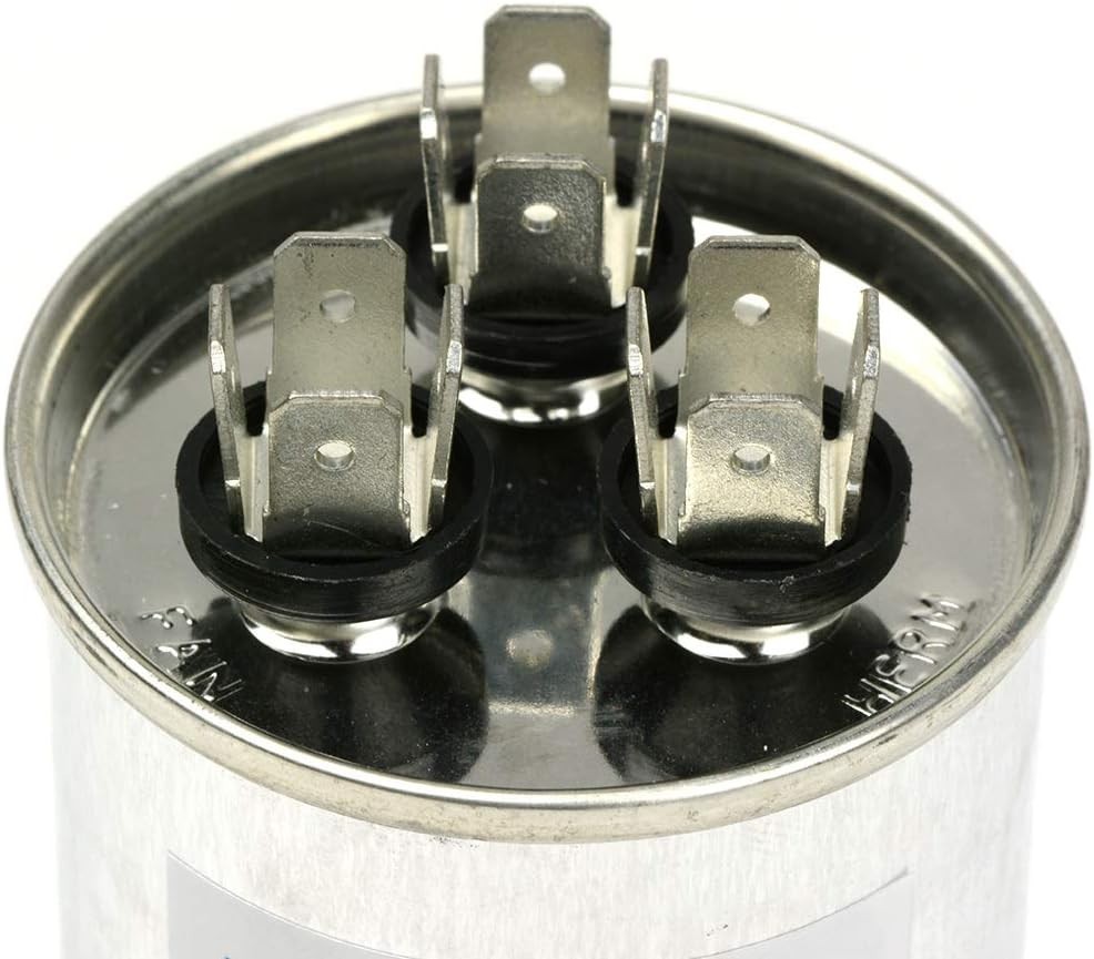 Reliable 2-Pack TEMCo 35+5 uF Round Capacitors, Perfect for Motor Applications