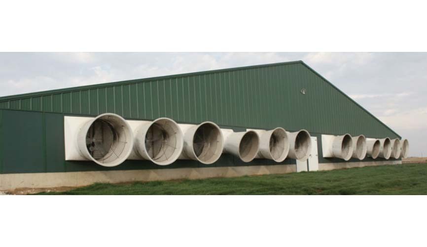 55″ Fiberglass Exhaust Fan – 33,400 CFM – 208-230/460V – 2HP – Belt Driven – 3PH