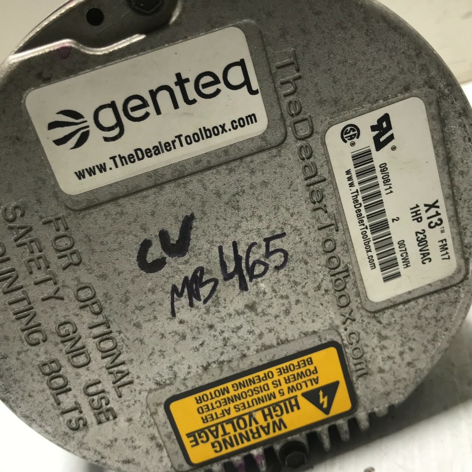 Genteq ECM Blower Motor 5SME39SXL122 208-230V 1050RPM 1PH HD52AE137 used #MB465