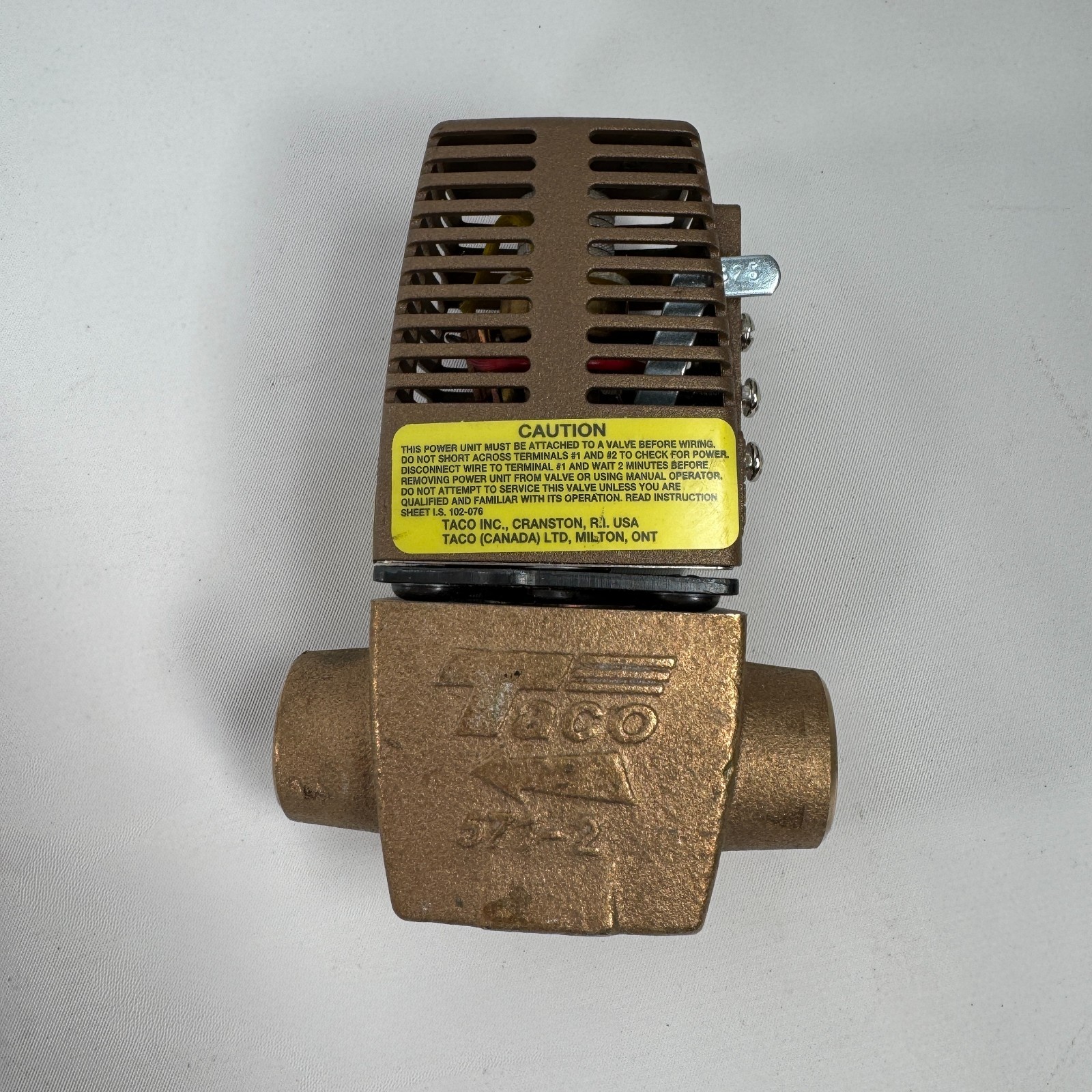 Taco Zone Valve 2 Way Gold Series 571-2, 3/4″ Sweat , 24V, 125 PSI