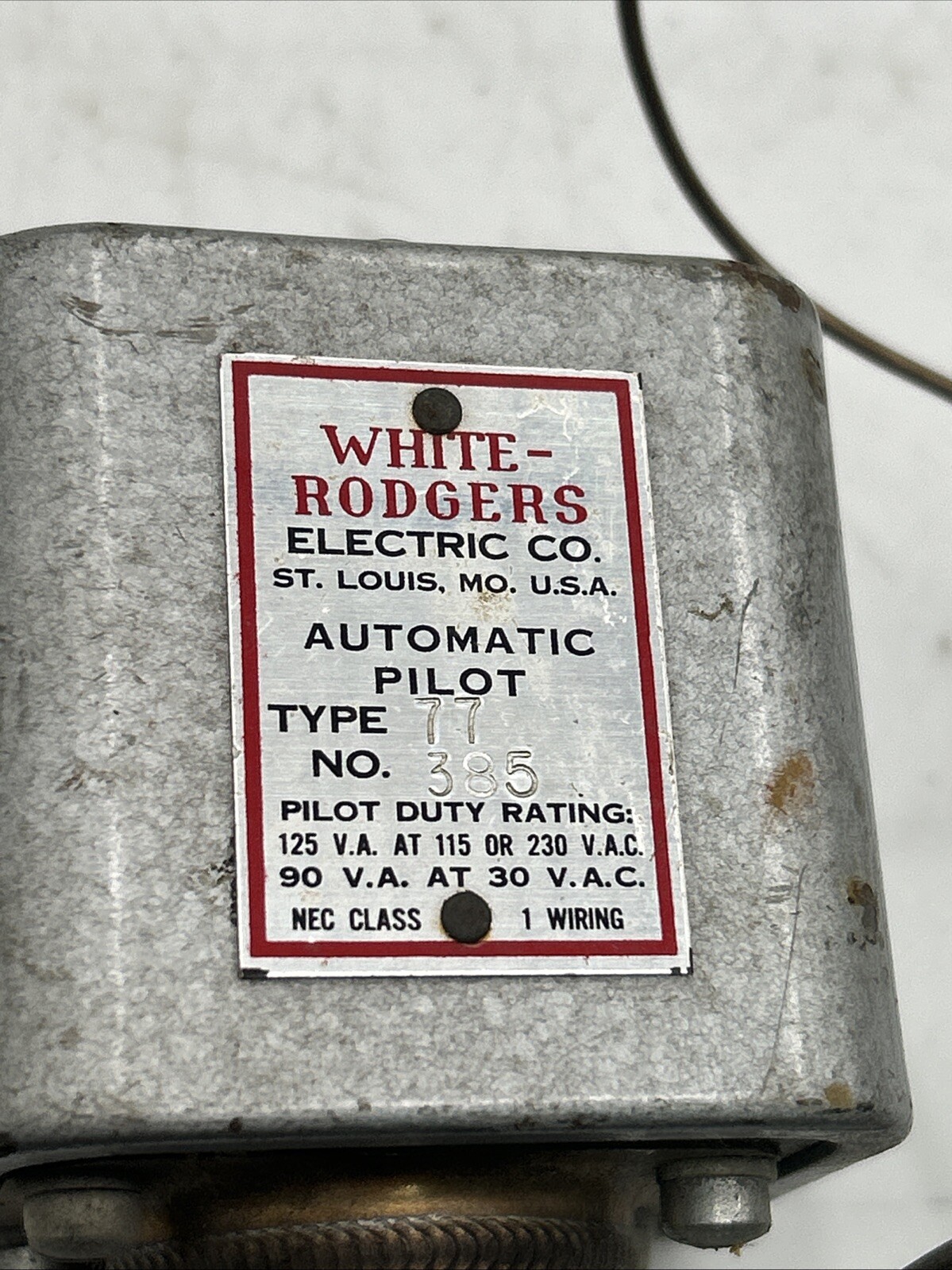 WHITE-RODGERS Type 77 NO. 385 Automatic Pilot See Pics 30 Days Warranty