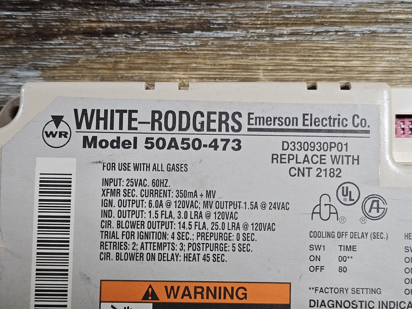 WR Furnace Control Board Fits Trane White Rodgers 50A50-473 50A50-471