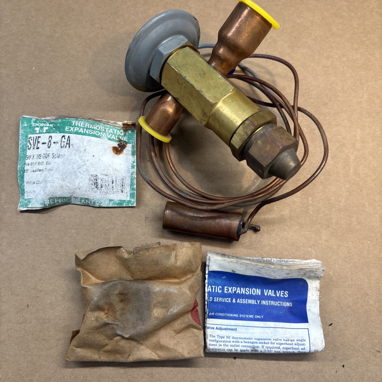 SPORLAN Expansion Valve SVE-8-GA 5/8 X 7/8