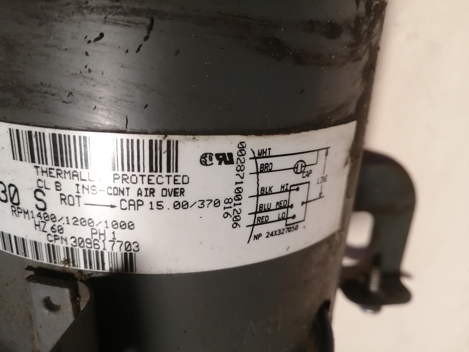 General Electric Air Conditioner Fan Motor 8130 S/ 5KCP29EK