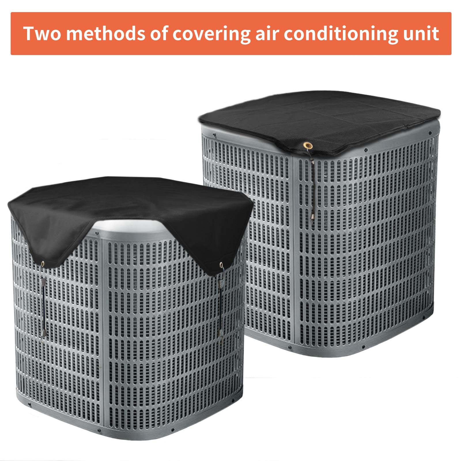 Qualward Air Conditioner Covers for Outside Units, Solid cover 36″x36″, Black