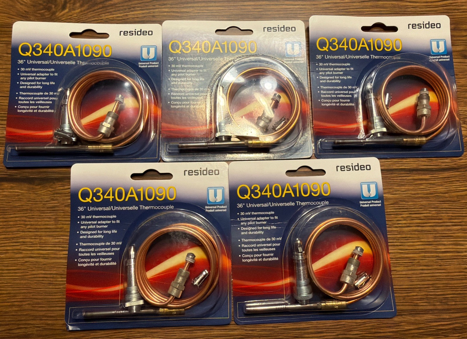 Honeywell Q340A1090 36″ Universal Thermocouple 30 mV Millivolt Lot Of 5