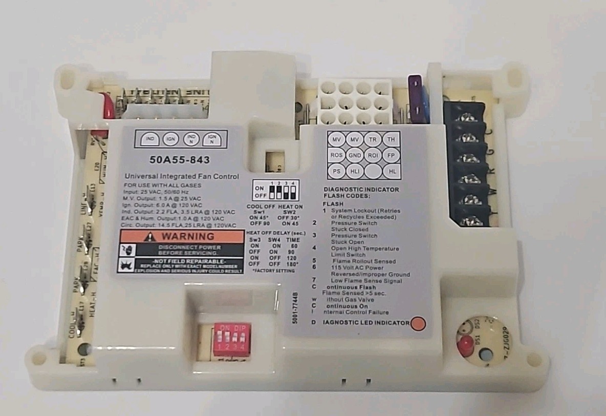 Integrated Furnace Control Board 50A55-843 For White Rodgers Lennox