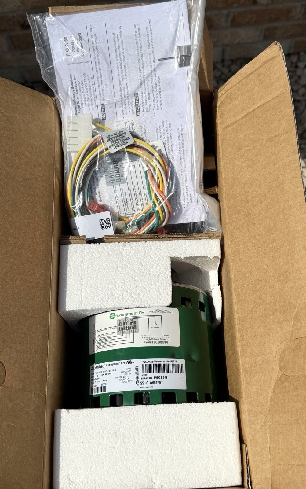 Regal Evergreen ECM Motor 6205X for Carrier HD44AE156 Genteq X13 ECM 1/2 HP