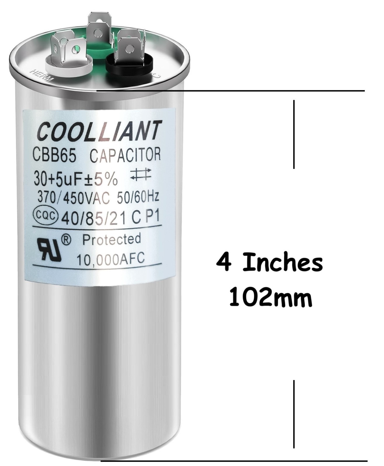 HVAC 30+5(uF/MFD) Dual Run/Start Capacitor for A/C Fan Motor and Compressor unit