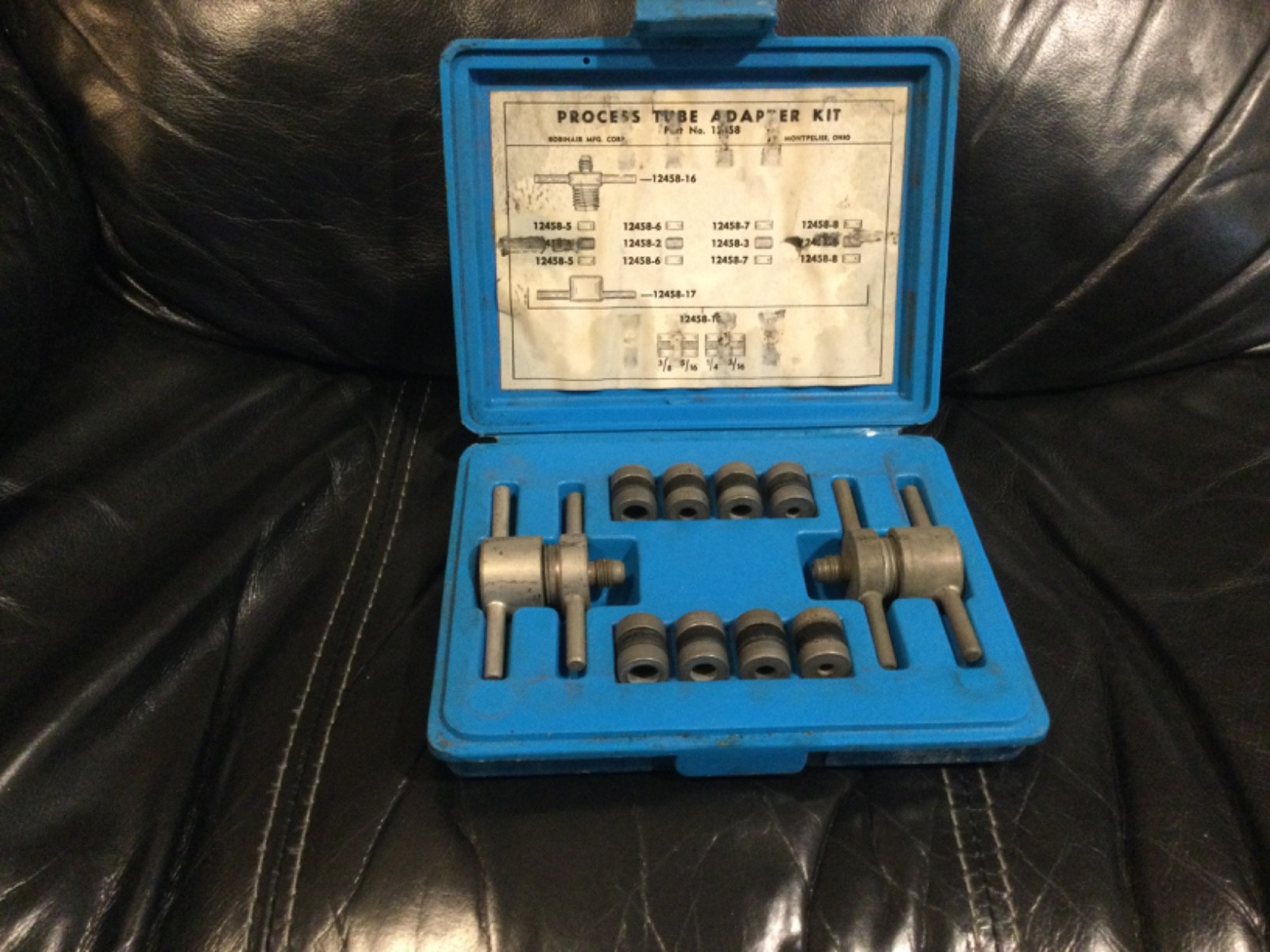 Robinair Process Tube Adpt Kit Compression Fit. #12458 3/16,1/4, 5/16,3/8″1*8*26