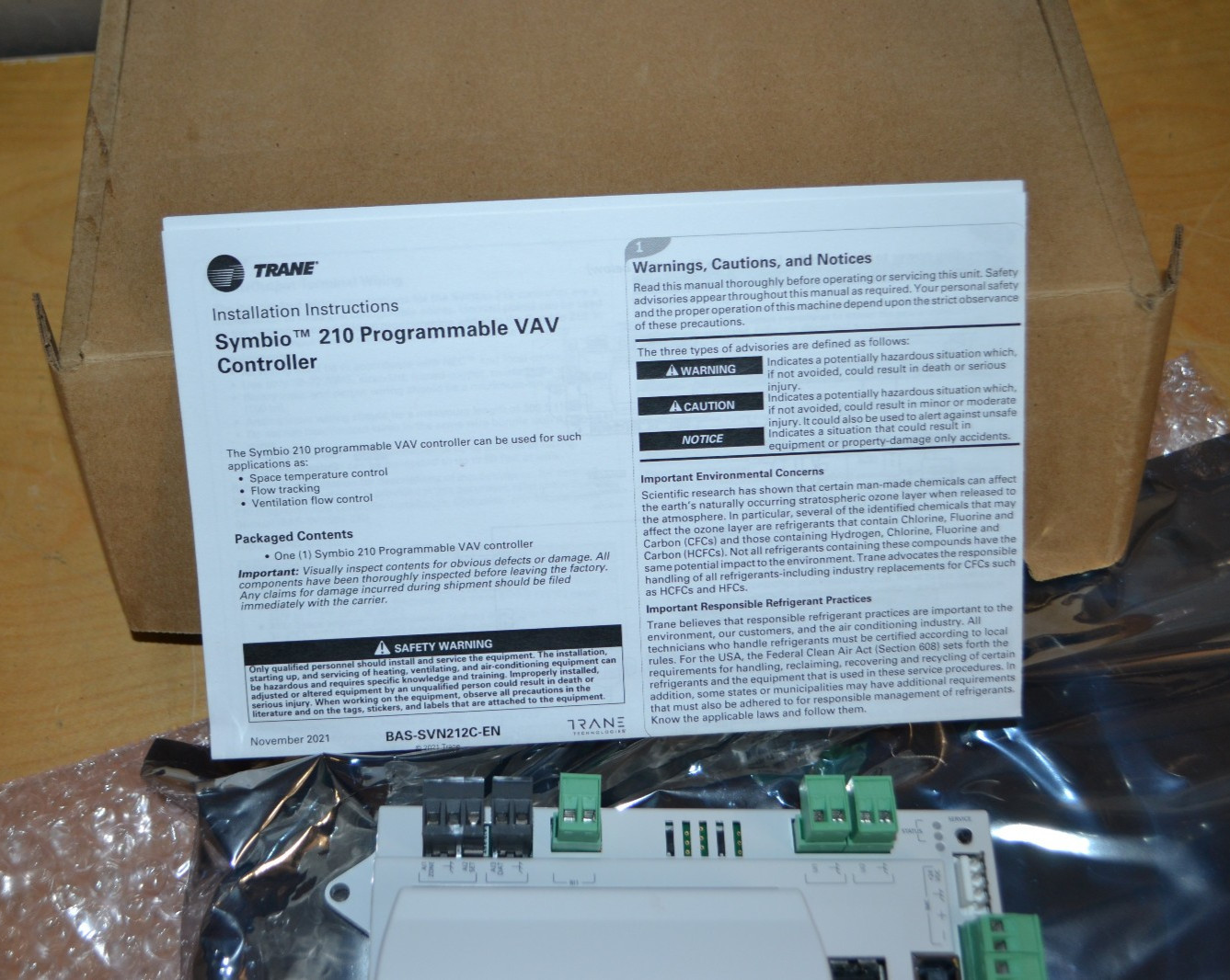 TRANE Symbio 210 Programmable VAV Controller, No Actuator ~ BMSY210VTA0101011