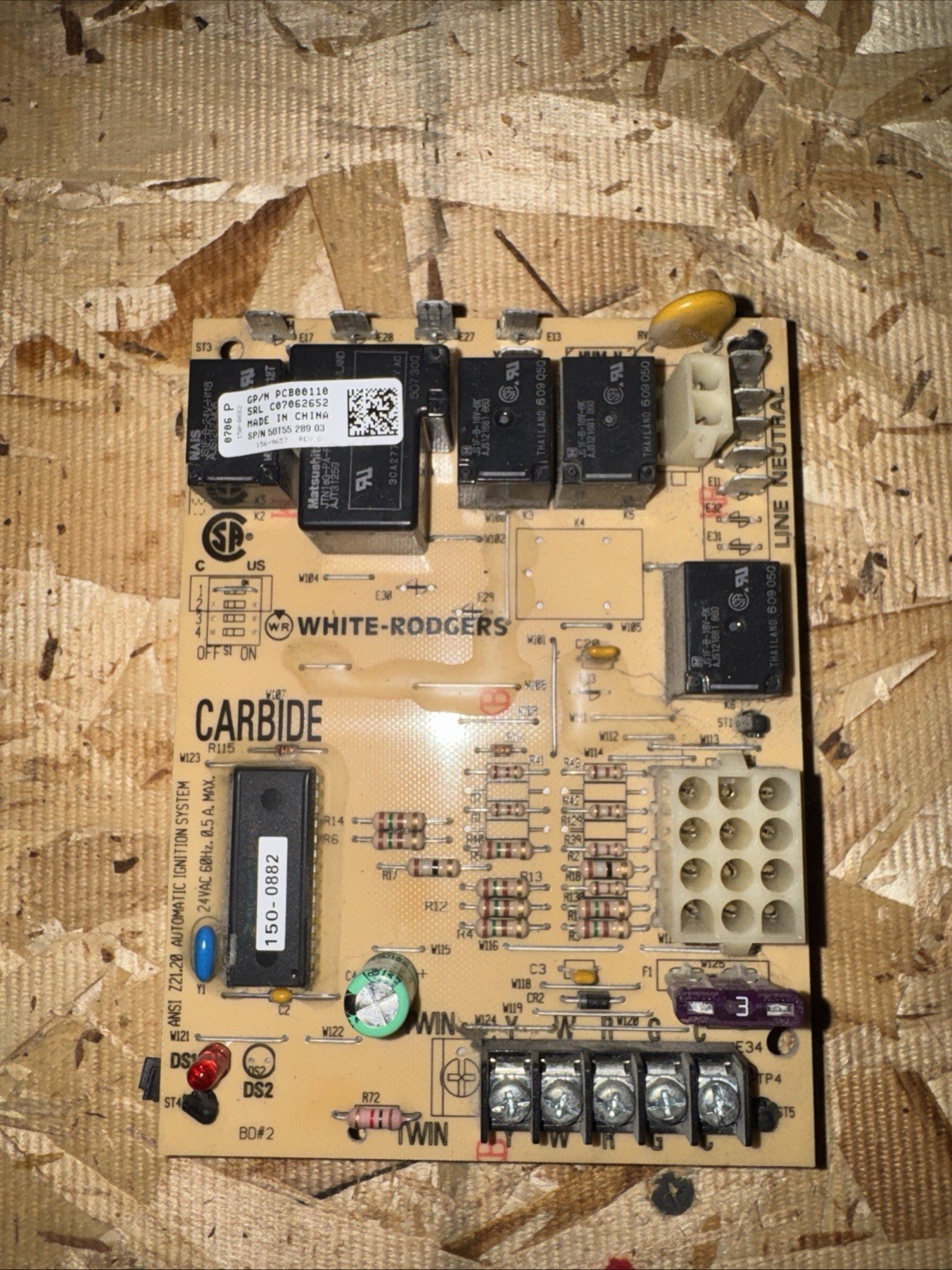 White-Rodgers 50T55-289-03 PCB00110 Furnace Control Circuit Board
