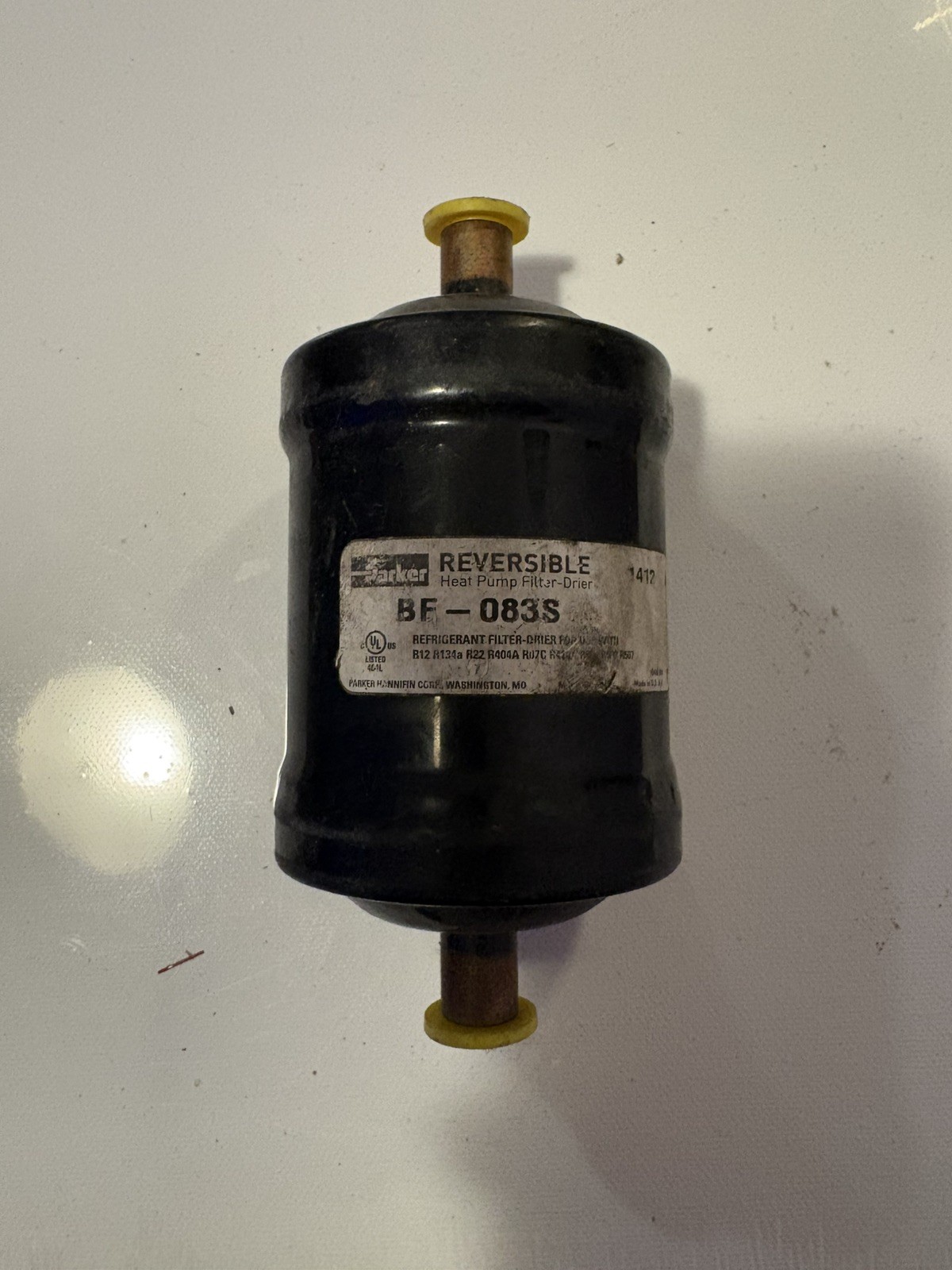 Parker BF-083S Reversible/Bi-Flow Liquid Line Filter-Drier 3/8 in ODF 3 cu in