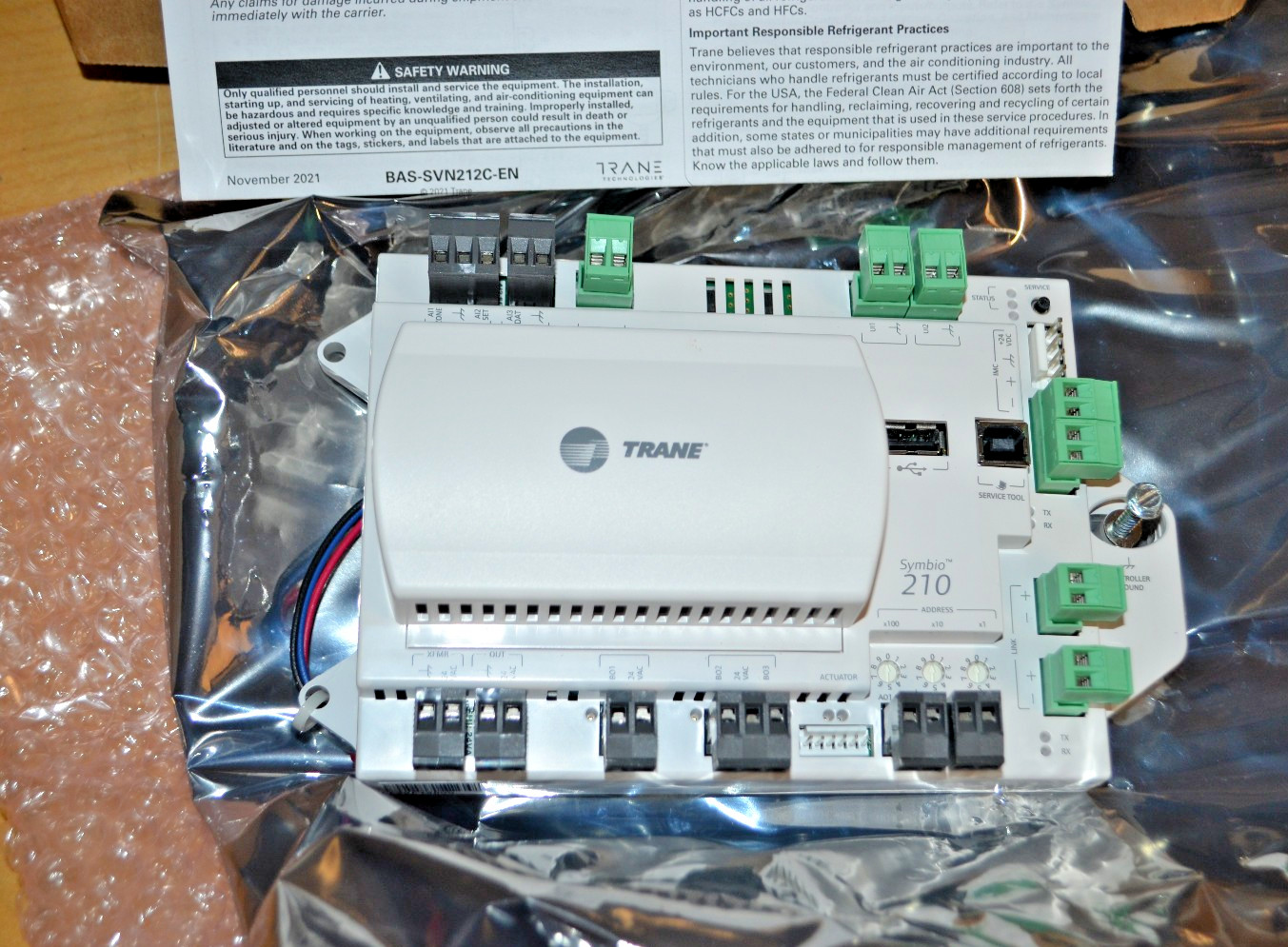 TRANE Symbio 210 Programmable VAV Controller, No Actuator ~ BMSY210VTA0101011