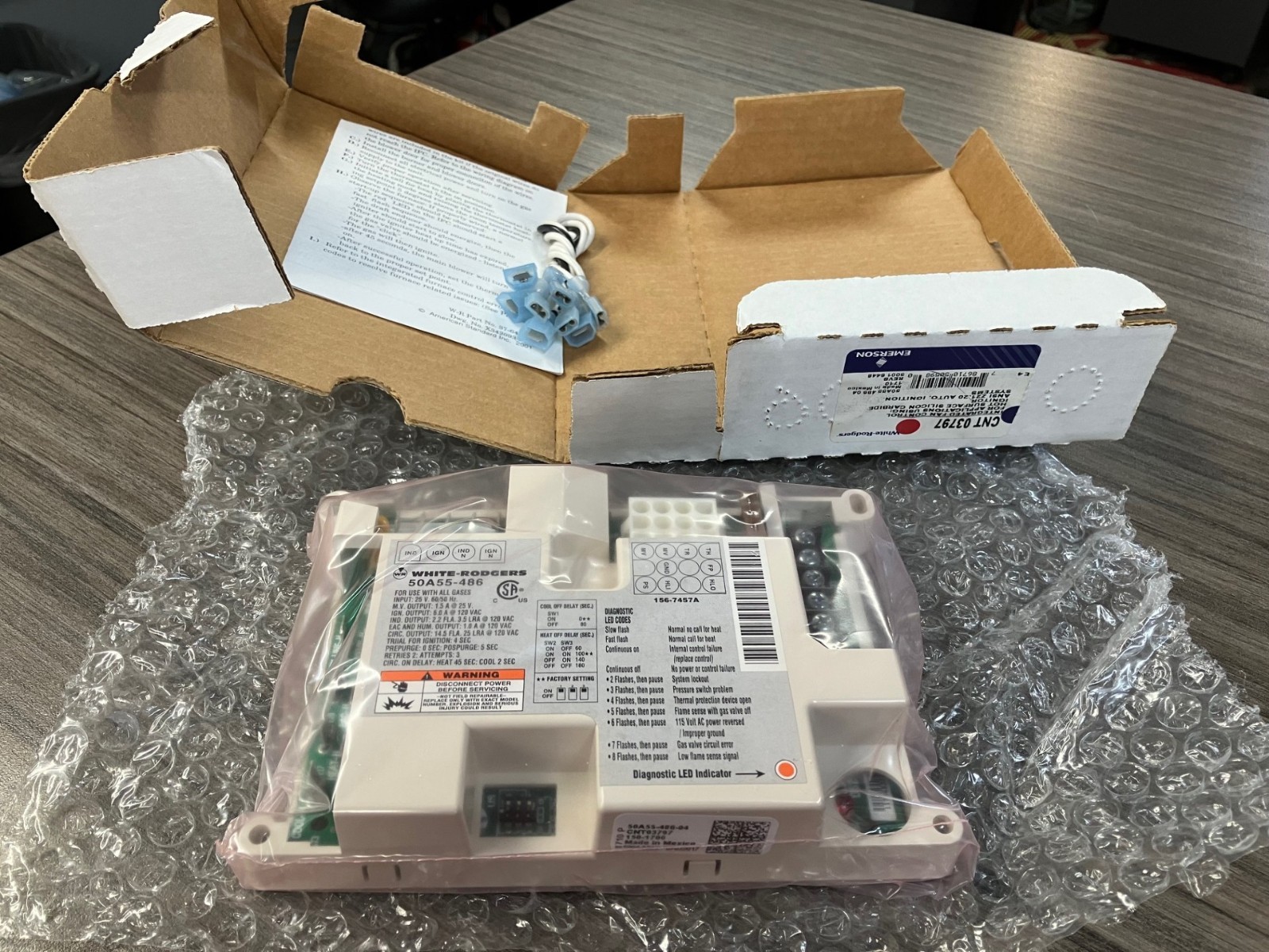 White-Rodgers Integrated Ignition Control 50A55-486 TRANE CNT03797