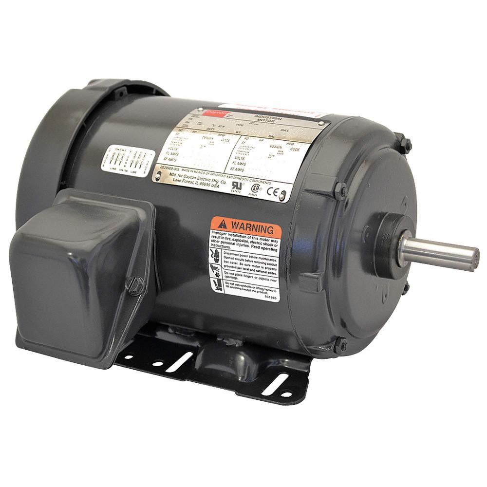 DAYTON 3N427 GP Motor,3/4 HP,1,155 RPM,208-230/460V 3N427