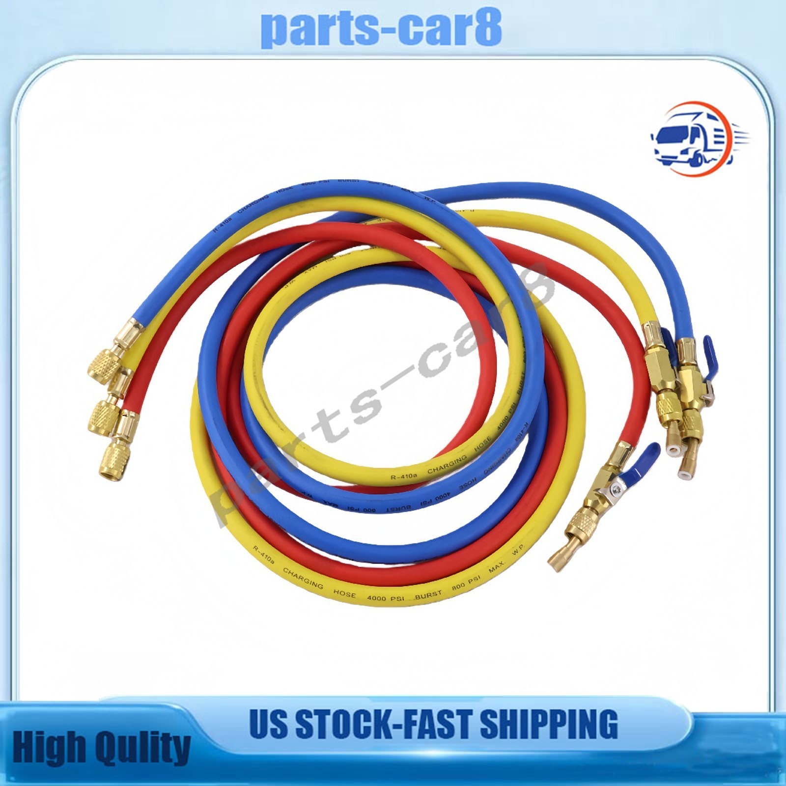 NEW 3Pack 29986 For R-410A Refrige Plus II 1/4″ Hose with Compact Ball Valve 72″
