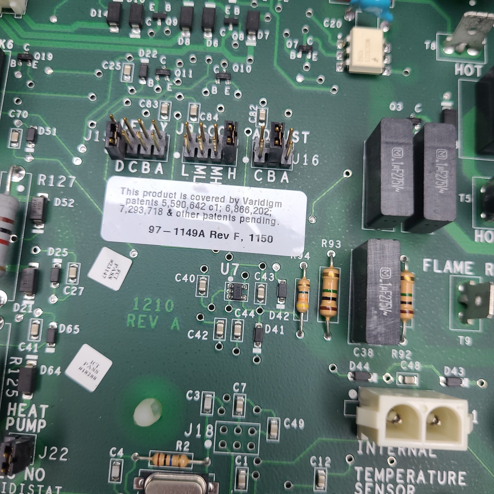 York Luxaire VARIDIGM 655127 Control Circuit Board SCD-1122 VF4-1210-5