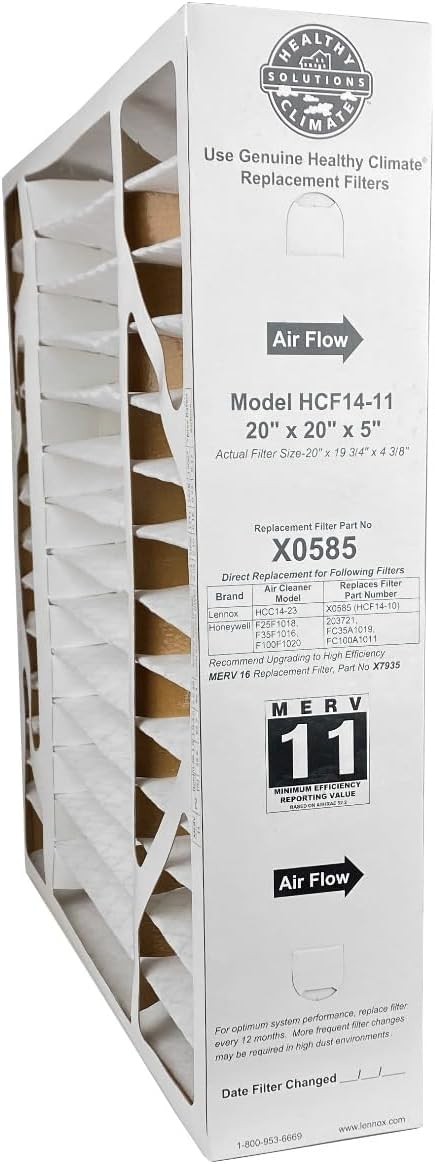 Model X0585 Air Cleaner Filter Media – 20 x 20 x 5