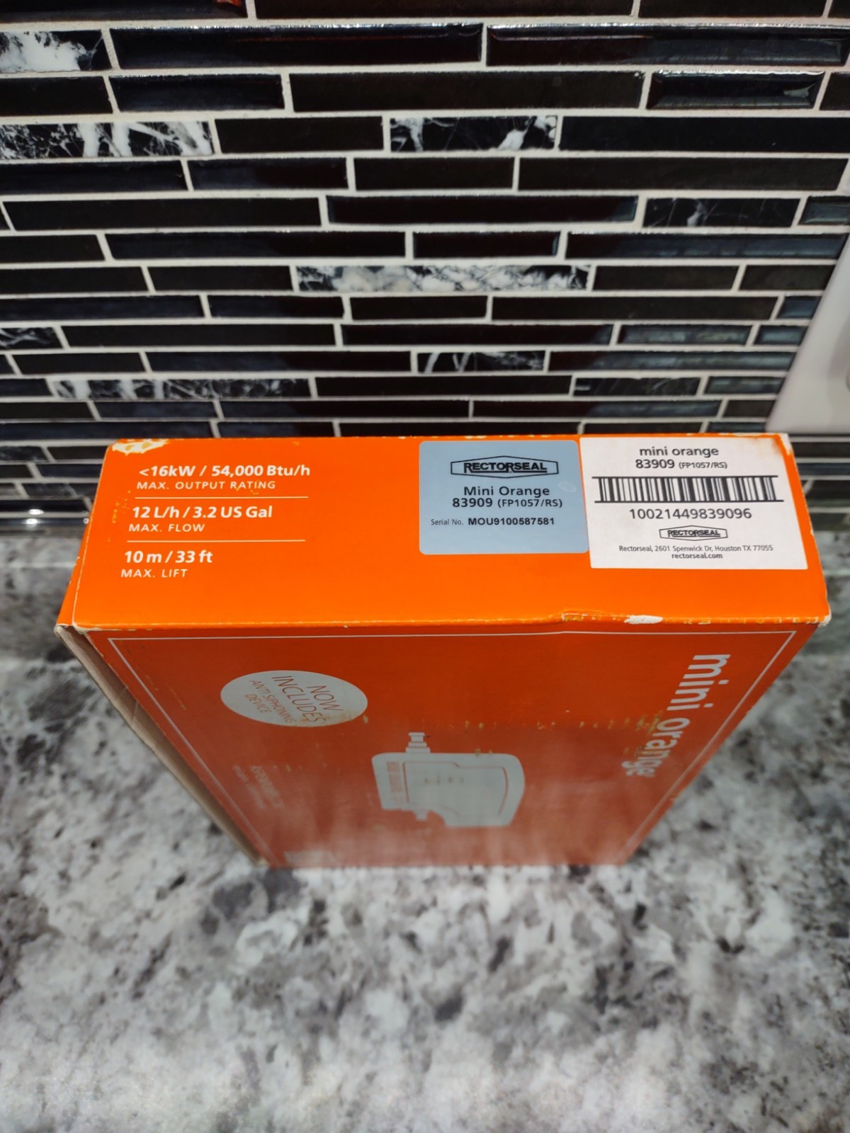 RECTORSEAL Aspen Pumps 83909 Mini Orange Pump Kit -New Open Box-