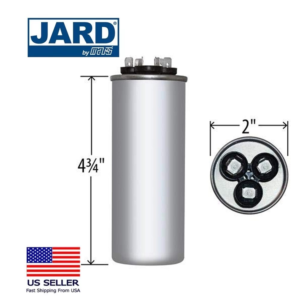 JARD 12792 Motor Run Capacitor 55 + 5 MFD 440/370 VAC Round