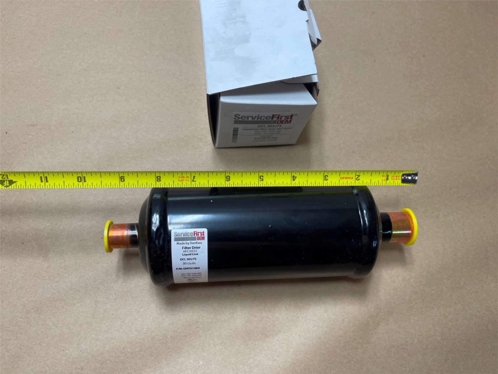 Trane OEM Liquid Line Filter Drier HFC-HCF 5/8″ Solder ODF IN, 7/8″ Solder Out