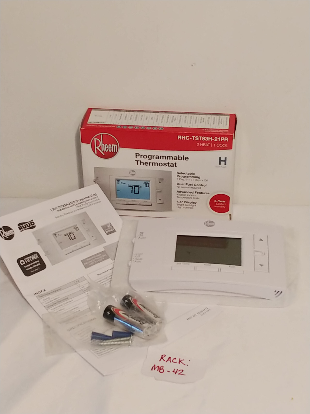 Rheem Thermostat – 2H/1C Programmable – RHC-TST83H-21PR