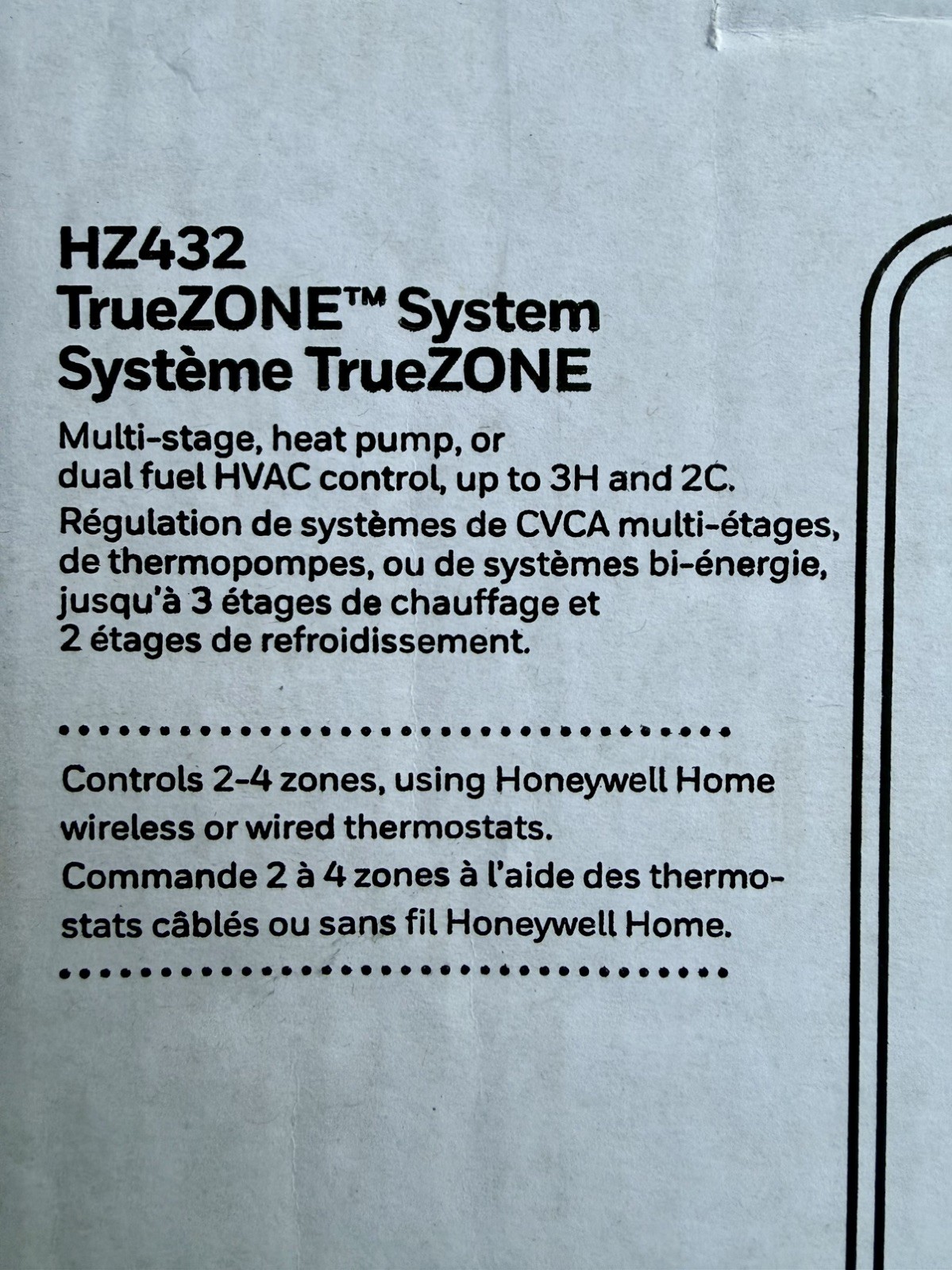 Honeywell HZ432 TrueZONE system