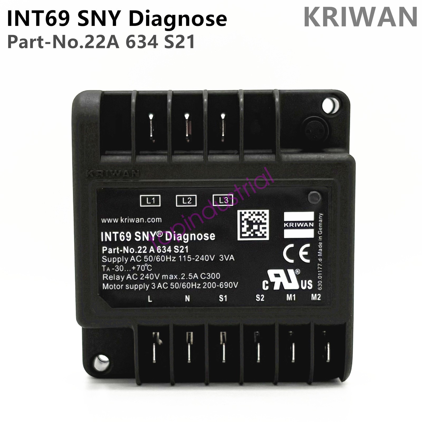 Kriwan Compressor Motor Protector Module INT69SNY 22A634S21